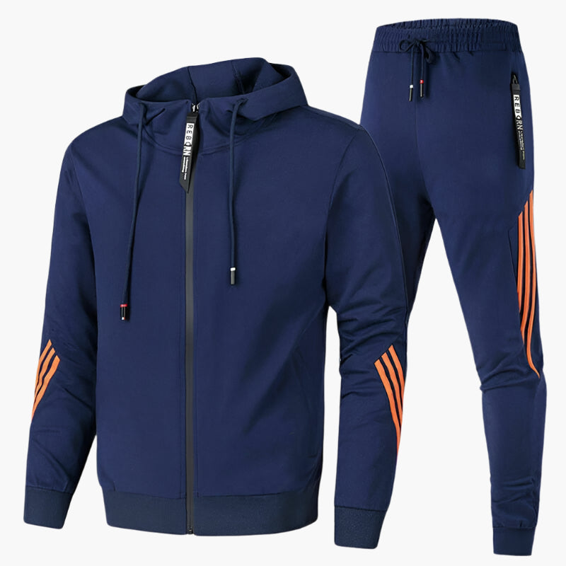 Heren Sportief Trainingspak met Capuchon – Comfortabele Casual Set voor Dagelijks Gebruik