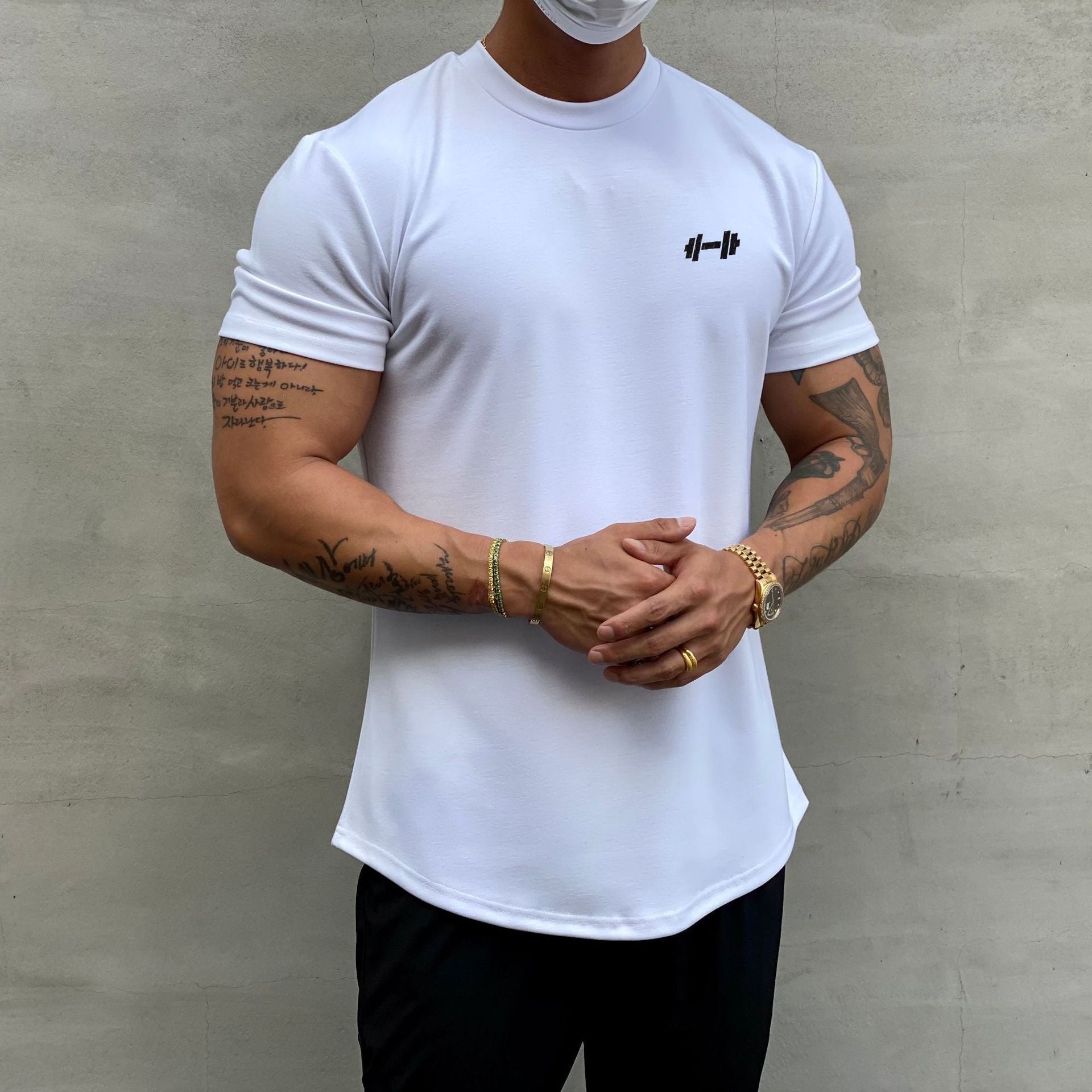 Steven – American Slim Fit Muscle T-shirt met Ronde Hem en Korte Mouwen