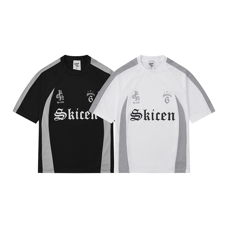Heren Hip Hop Streetwear T-shirt met Gotisch Letterdesign voor Urban Lifestyle
