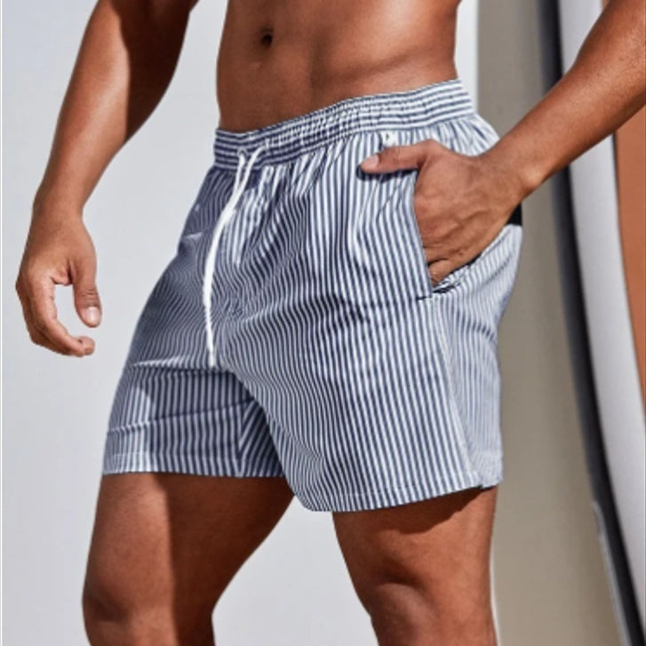 Heren Zwemshort met Streeppatroon – Comfortabele Strandshort voor Zomer en Vakantie
