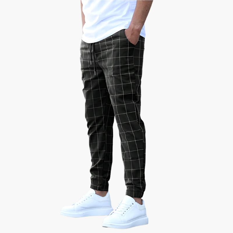 Heren Joggingbroek met Ruitpatroon – Stijlvolle Casual Broek voor Dagelijks Gebruik