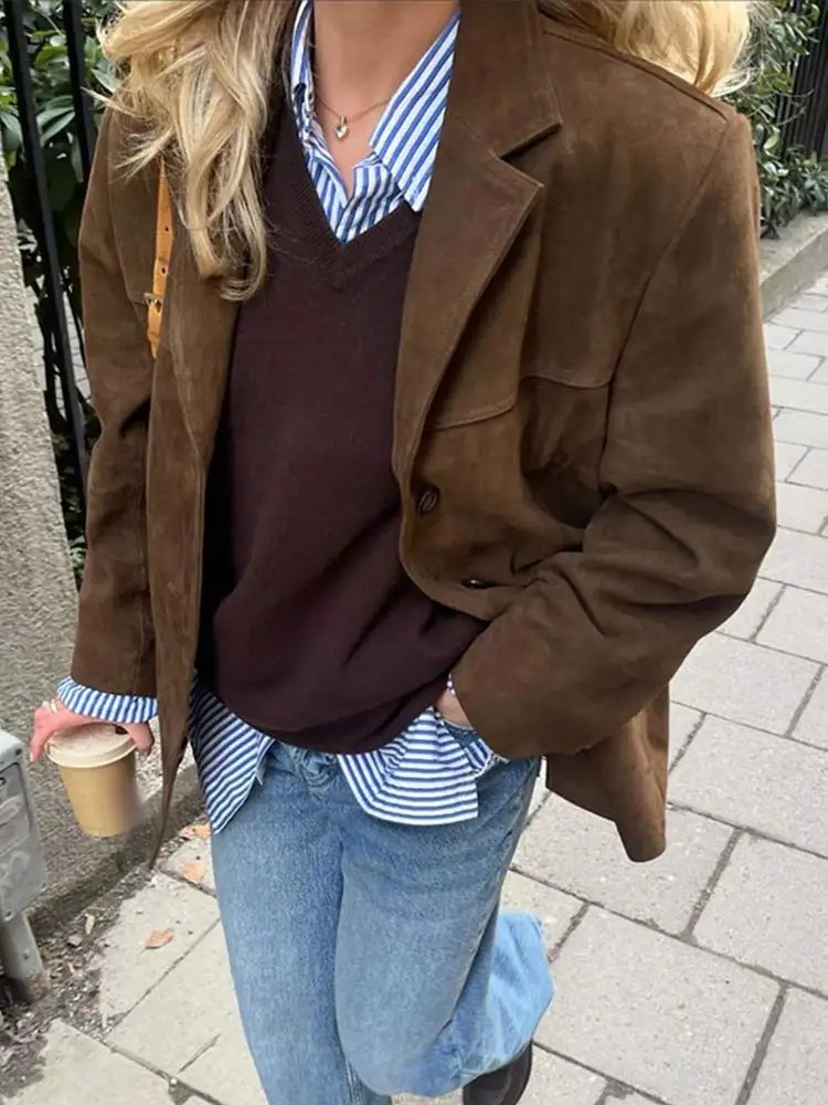 Dames Oversized Blazer Klassiek en Modieus voor Herfst en Winter