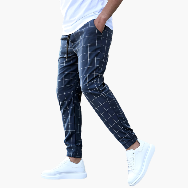 Heren Joggingbroek met Ruitpatroon – Stijlvolle Casual Broek voor Dagelijks Gebruik