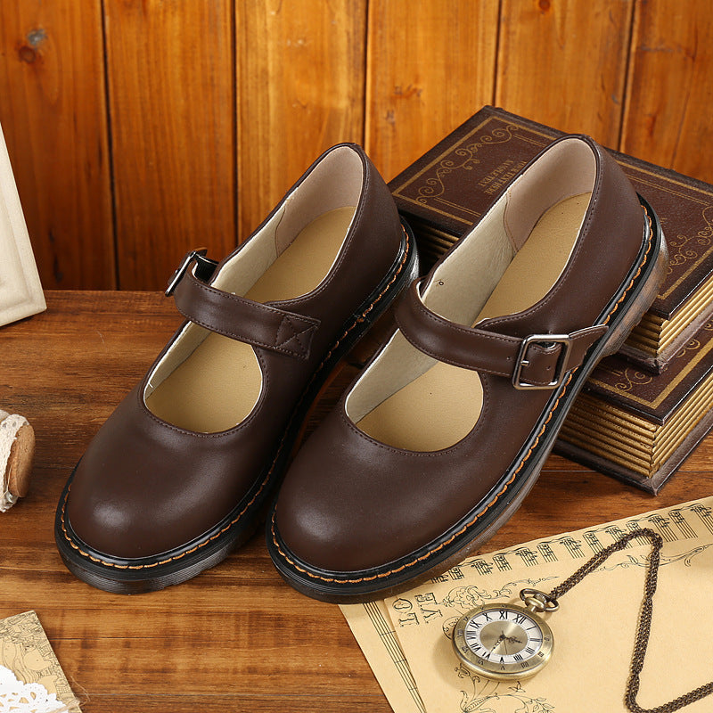 Harriet – Lage Retro Schoenen in Preppy Stijl van Vegan Leer