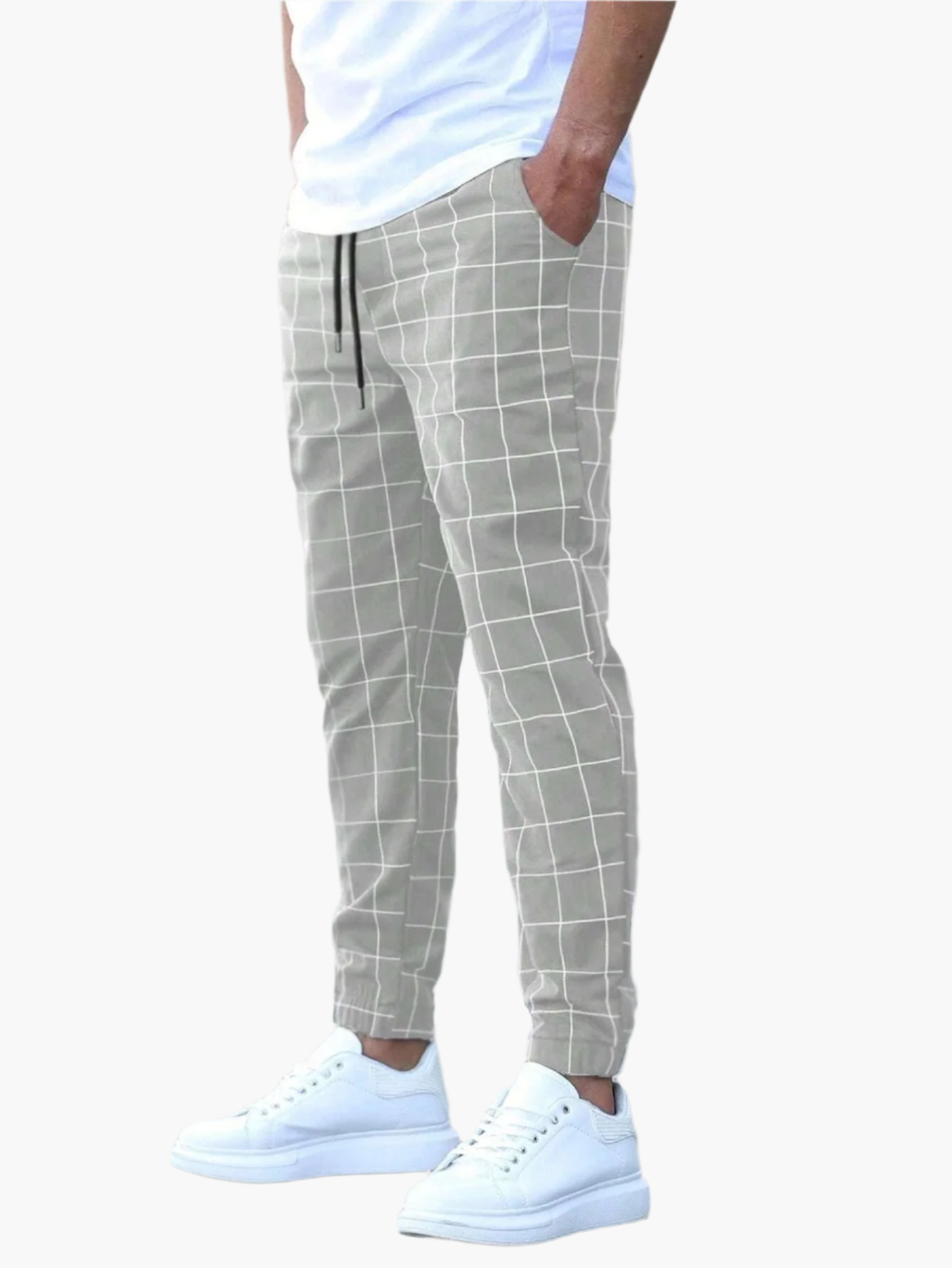 Heren Joggingbroek met Ruitpatroon – Stijlvolle Casual Broek voor Dagelijks Gebruik