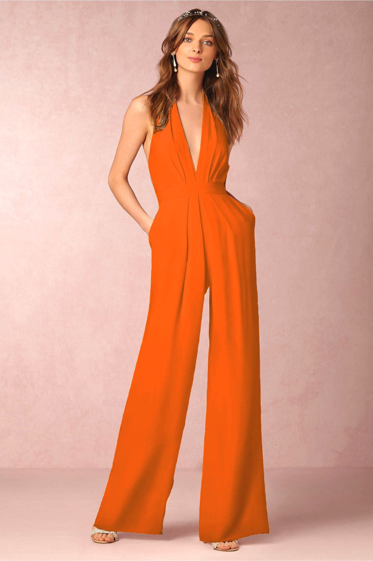 Wendy – Mouwloze Halter Jumpsuit