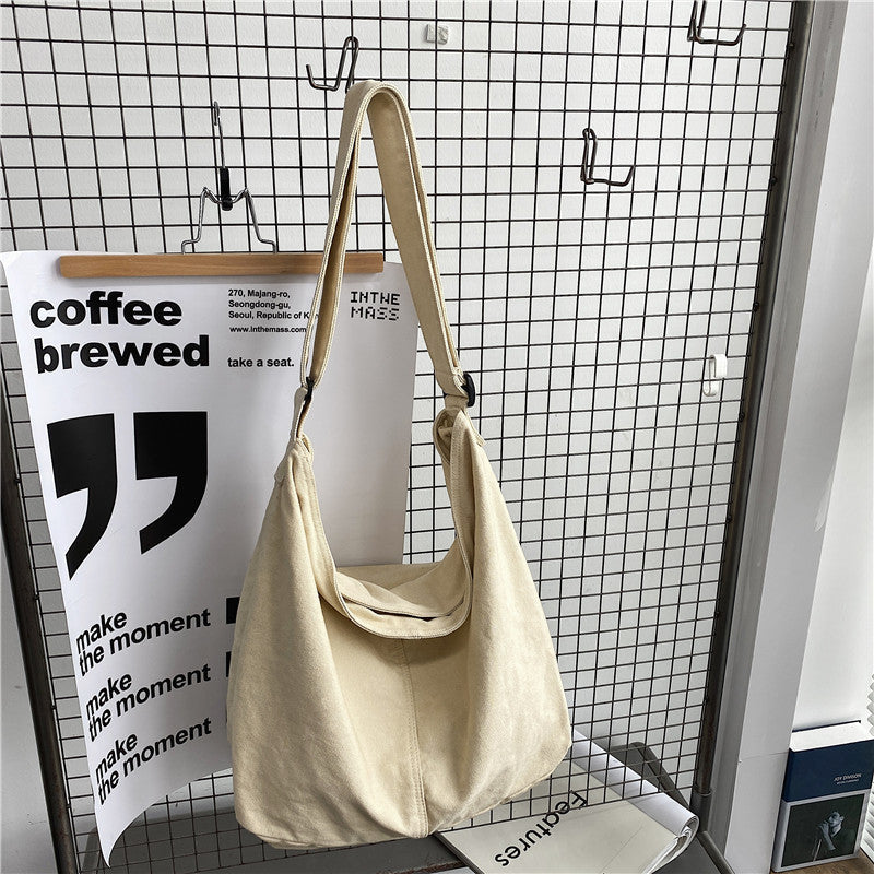 Casual Dames Oversized Canvas Schoudertas met Verstelbare Band