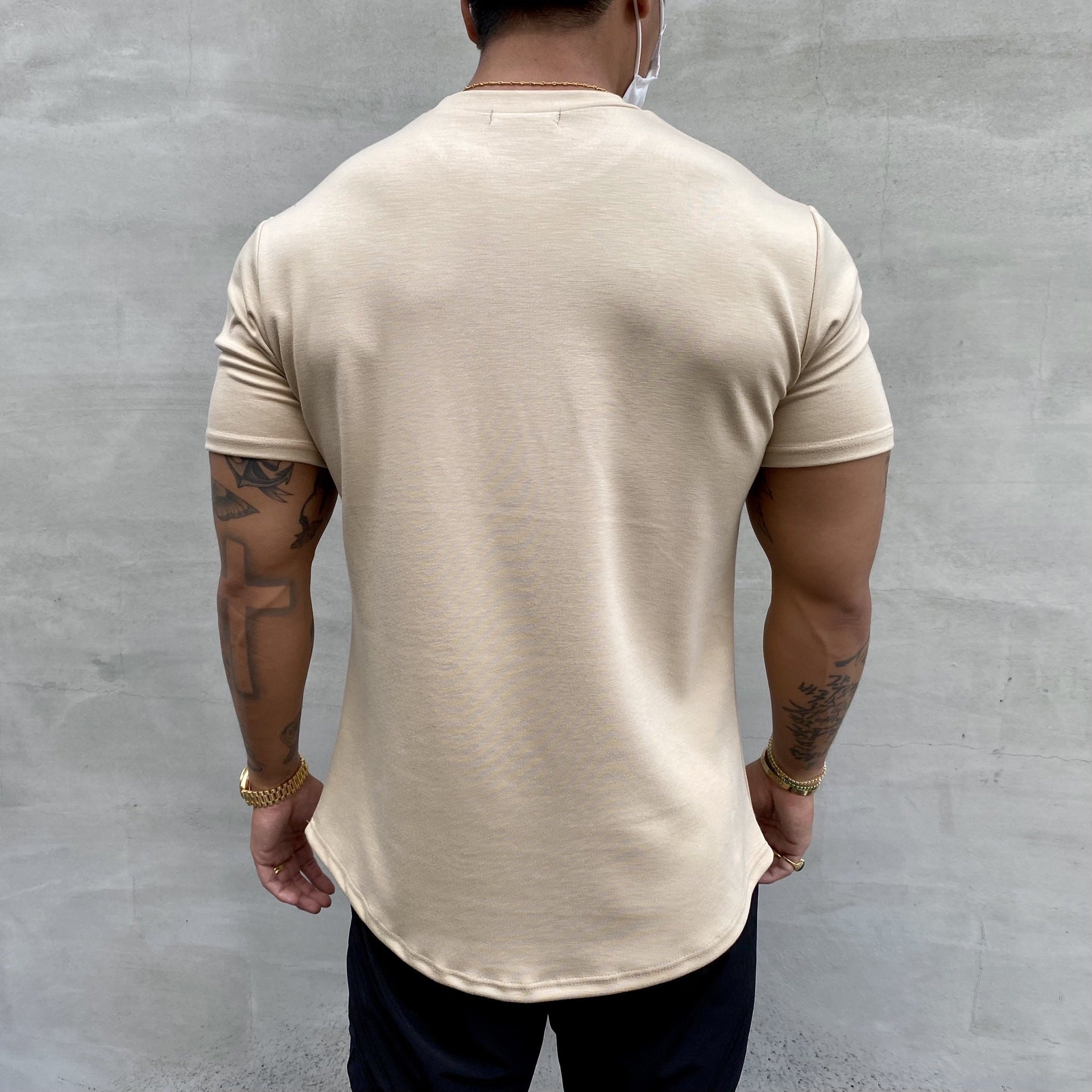 Steven – American Slim Fit Muscle T-shirt met Ronde Hem en Korte Mouwen