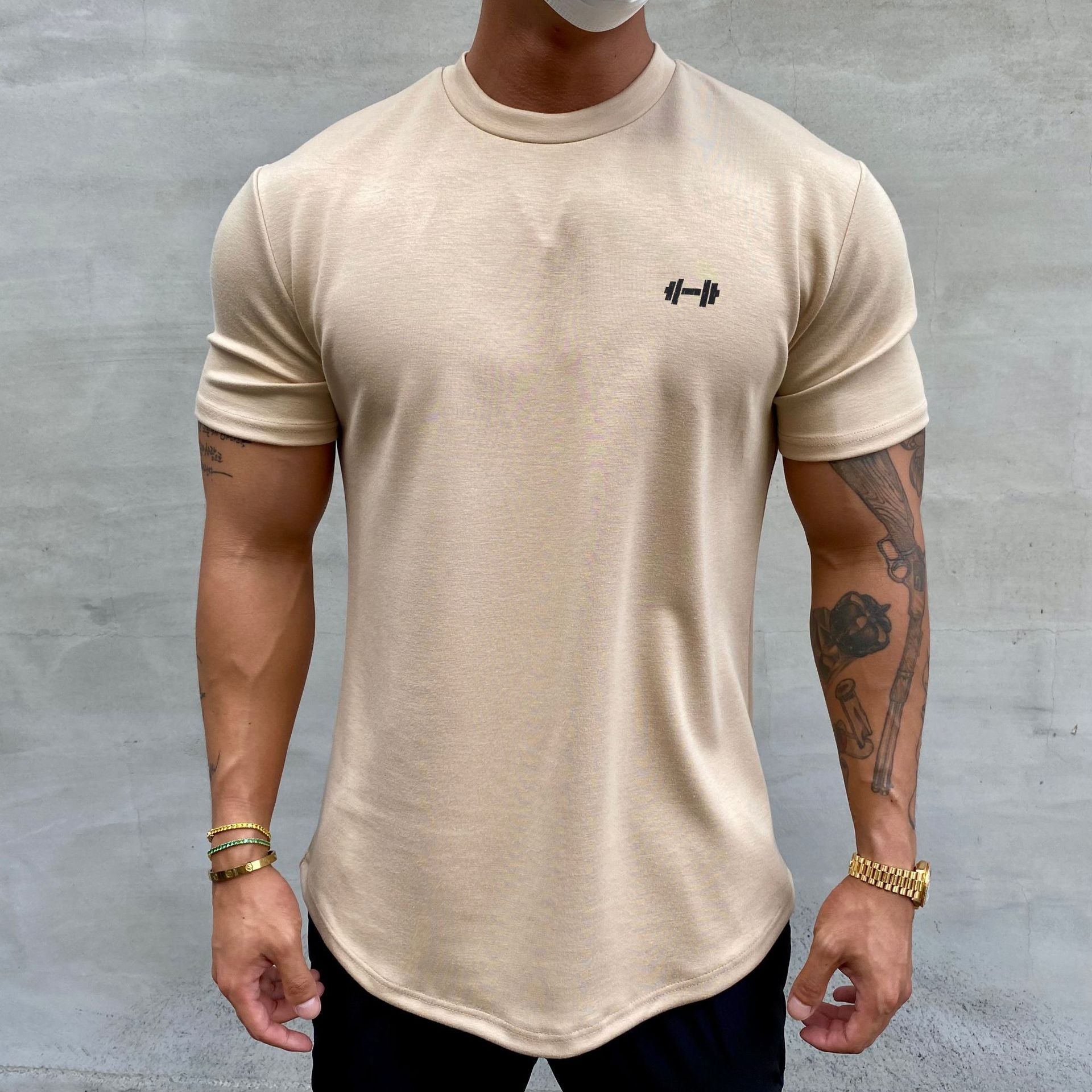 Steven – American Slim Fit Muscle T-shirt met Ronde Hem en Korte Mouwen