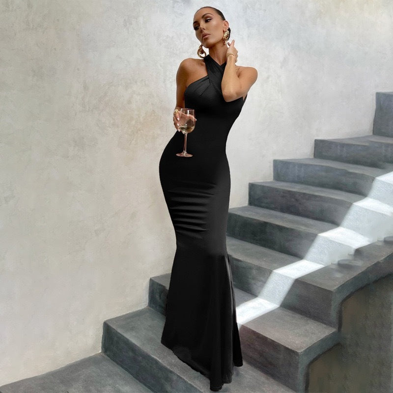 Nicole – Slim Fit Rugloze Premium Zeemeerminjurk