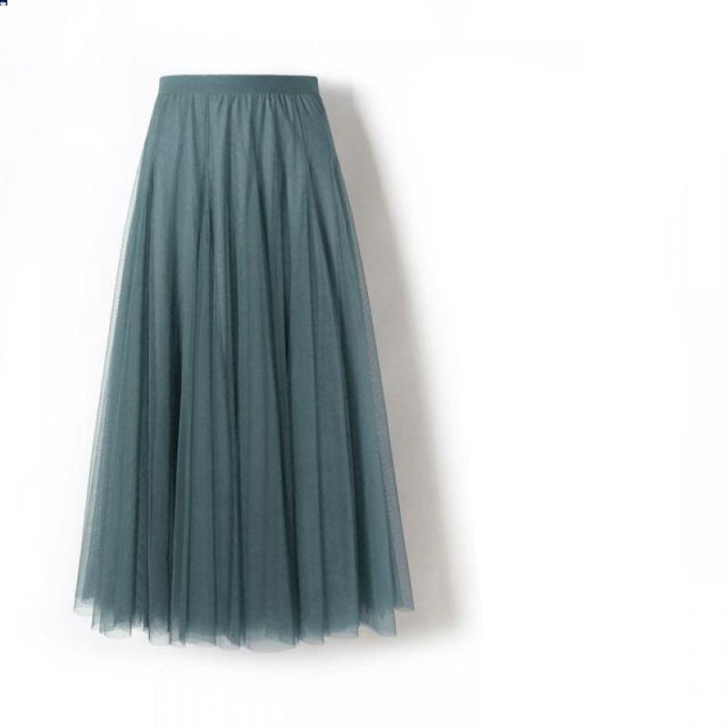 Charlotte – Geplooide Mesh Rok met Grote Swing
