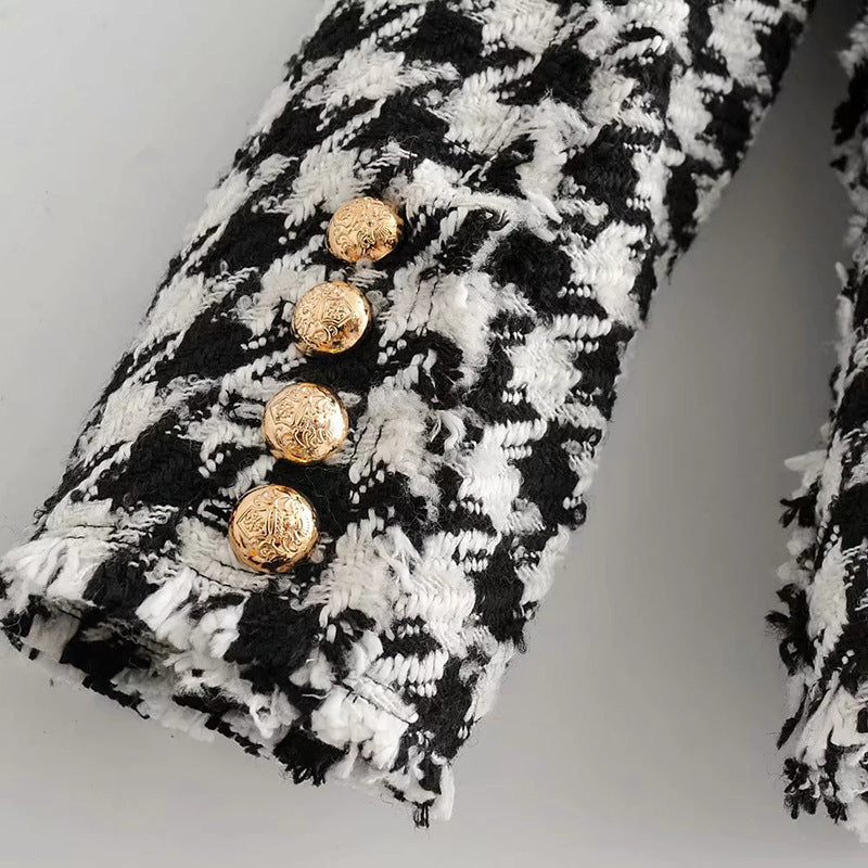 Diana – Retro Dikke Ruitenblazer voor Dames