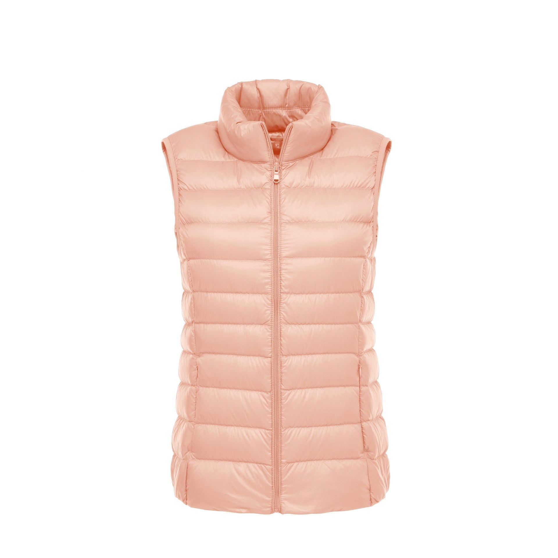 Natasha – Lichte Damesdonzen Bodywarmer met Opstaande Kraag