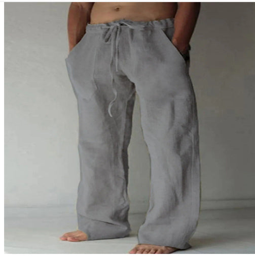 Loungebroek voor heren met rechte pijpen en comfortabele pasvorm