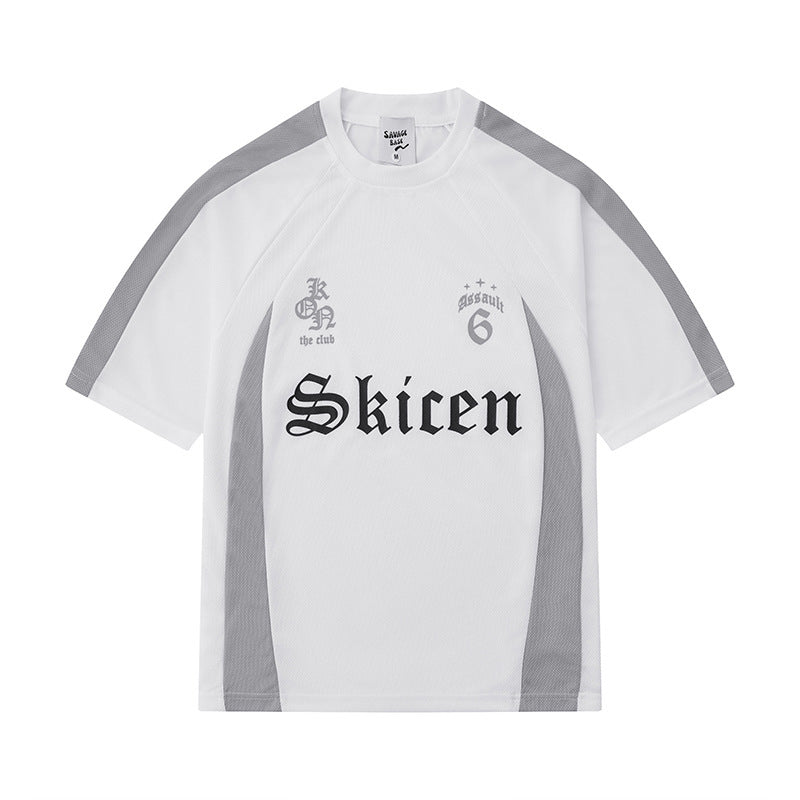 Heren Hip Hop Streetwear T-shirt met Gotisch Letterdesign voor Urban Lifestyle