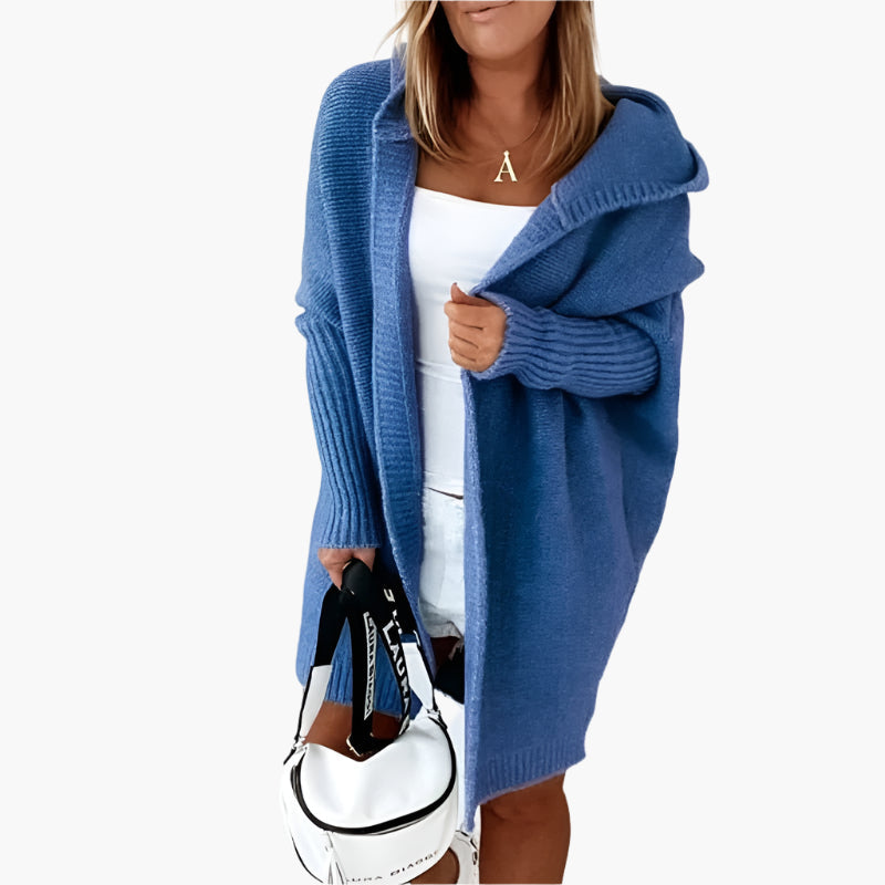 Dames Gebreide Oversized Cardigan met Capuchon – Comfortabele en Stijlvolle Keuze voor de Herfst