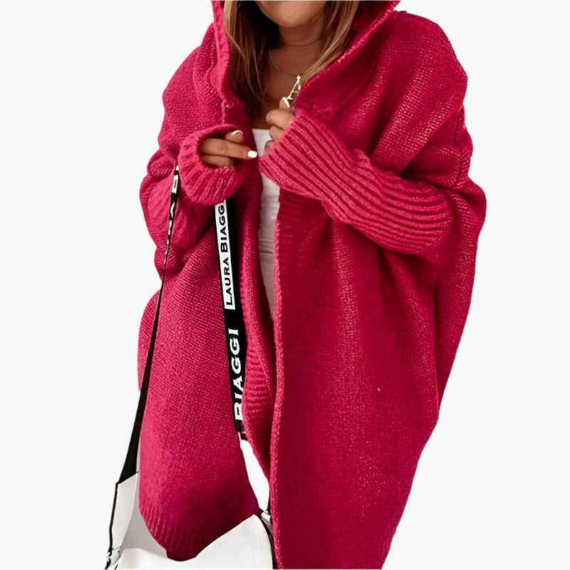 Dames Gebreide Oversized Cardigan met Capuchon – Comfortabele en Stijlvolle Keuze voor de Herfst