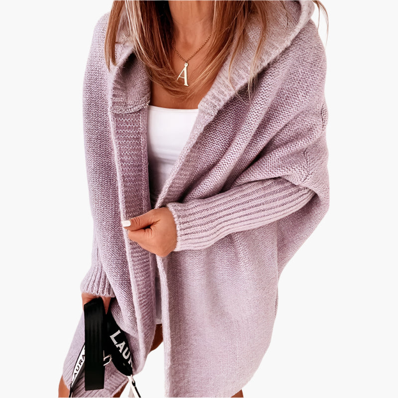Dames Gebreide Oversized Cardigan met Capuchon – Comfortabele en Stijlvolle Keuze voor de Herfst