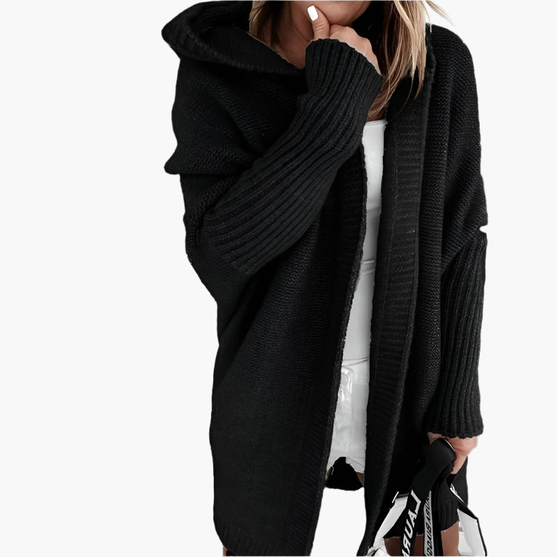 Dames Gebreide Oversized Cardigan met Capuchon – Comfortabele en Stijlvolle Keuze voor de Herfst