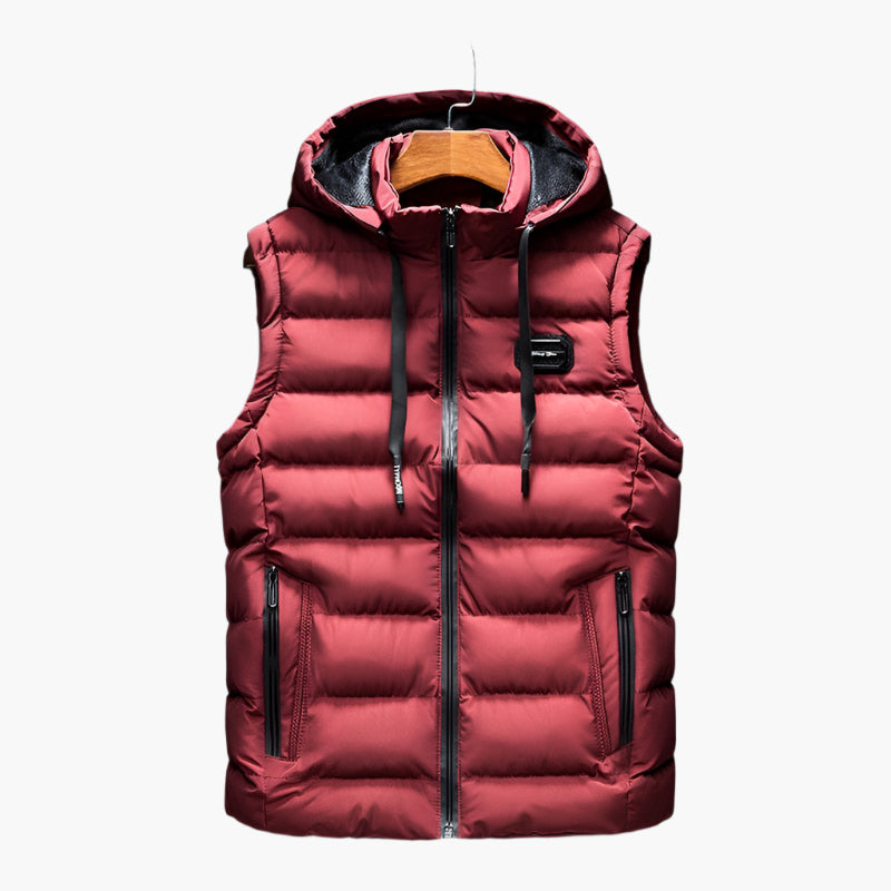 Heren Gewatteerde Outdoor Bodywarmer met Capuchon – Sportief & Comfortabel Gilet
