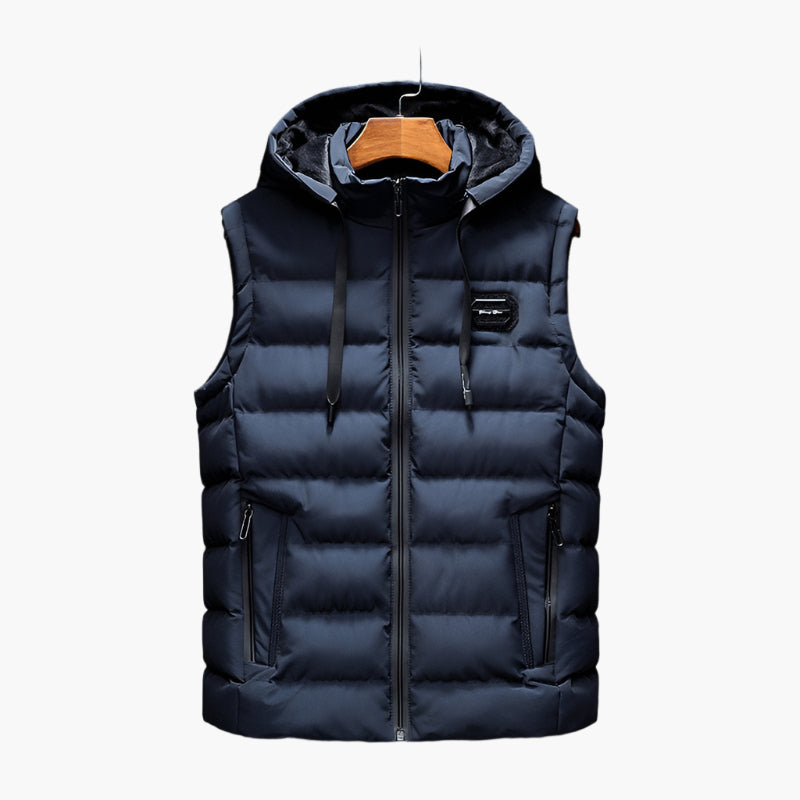 Heren Gewatteerde Outdoor Bodywarmer met Capuchon – Sportief & Comfortabel Gilet