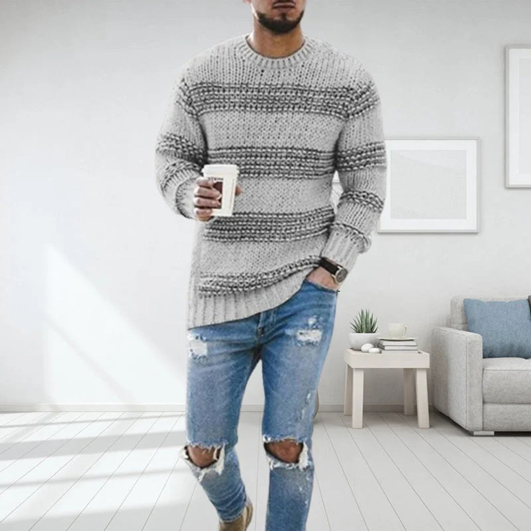 Heren Gebreide Noorse Wintertrui – Casual & Stijlvolle Comforttrui voor Dagelijks Gebruik