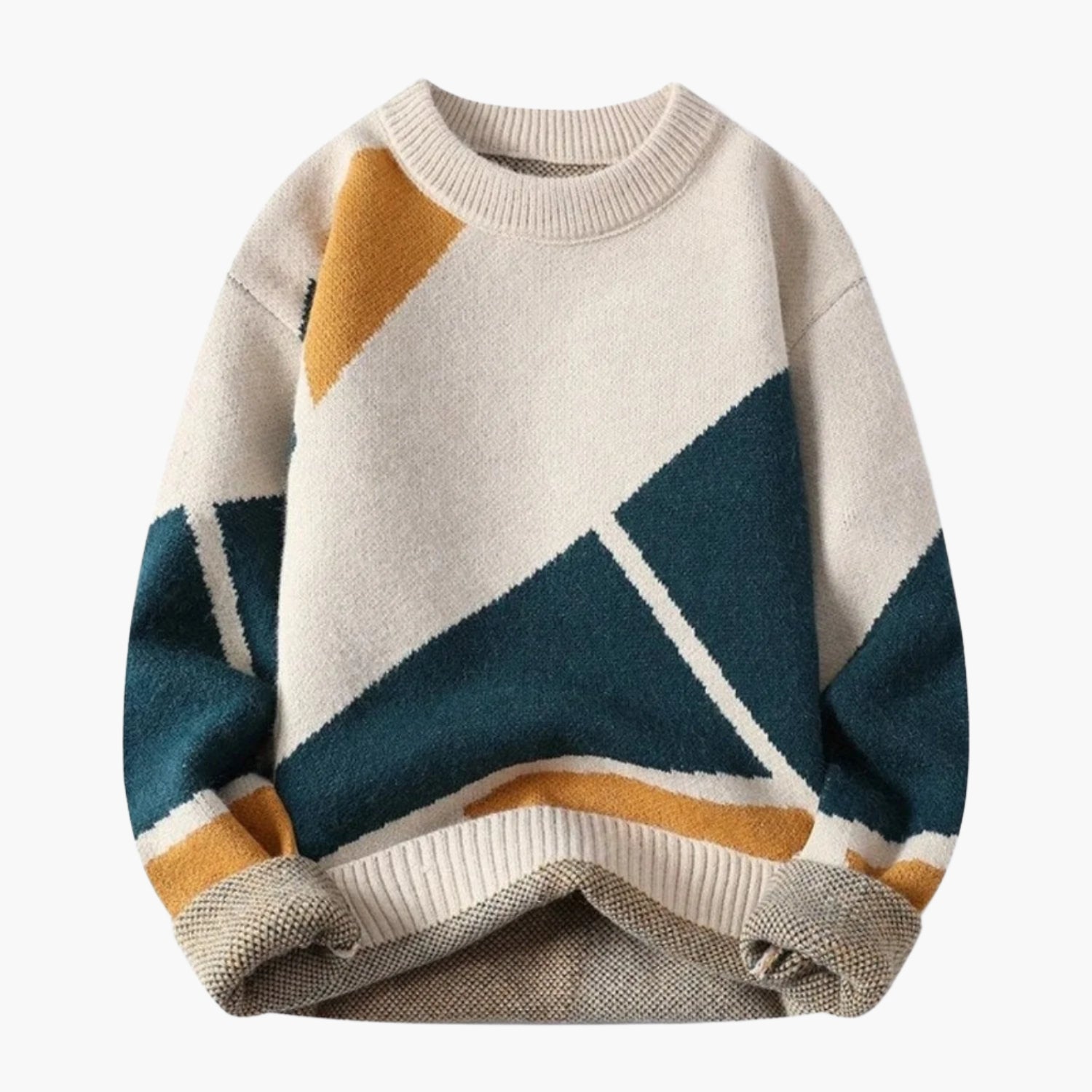 Heren Casual Trui met Geometrisch Design – Comfortabel en Stijlvol voor Dagelijks Gebruik