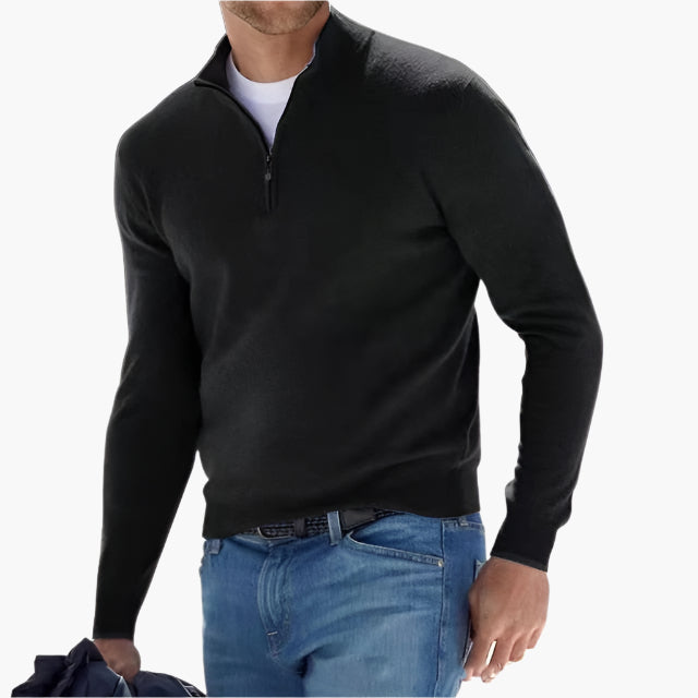 Heren Half-Zip Gebreide Trui – Modern & Comfortabel Voor Elke Gelegenheid