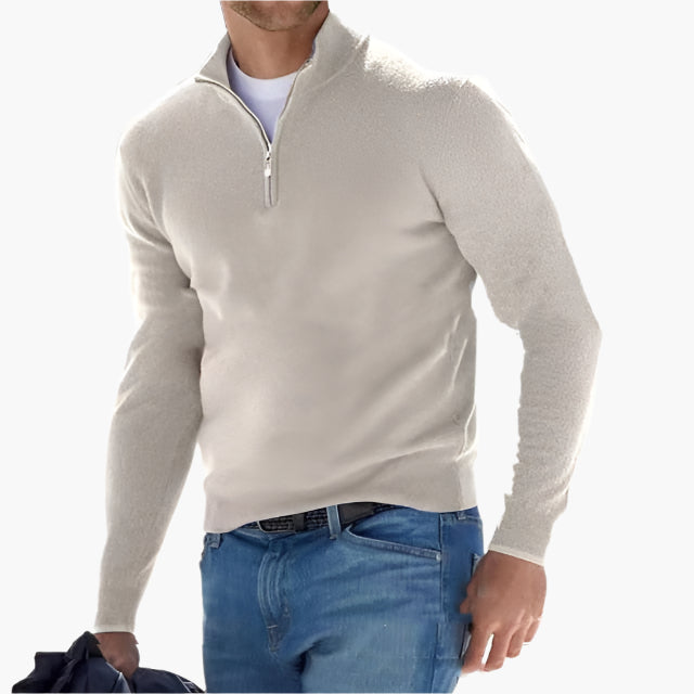 Heren Half-Zip Gebreide Trui – Modern & Comfortabel Voor Elke Gelegenheid