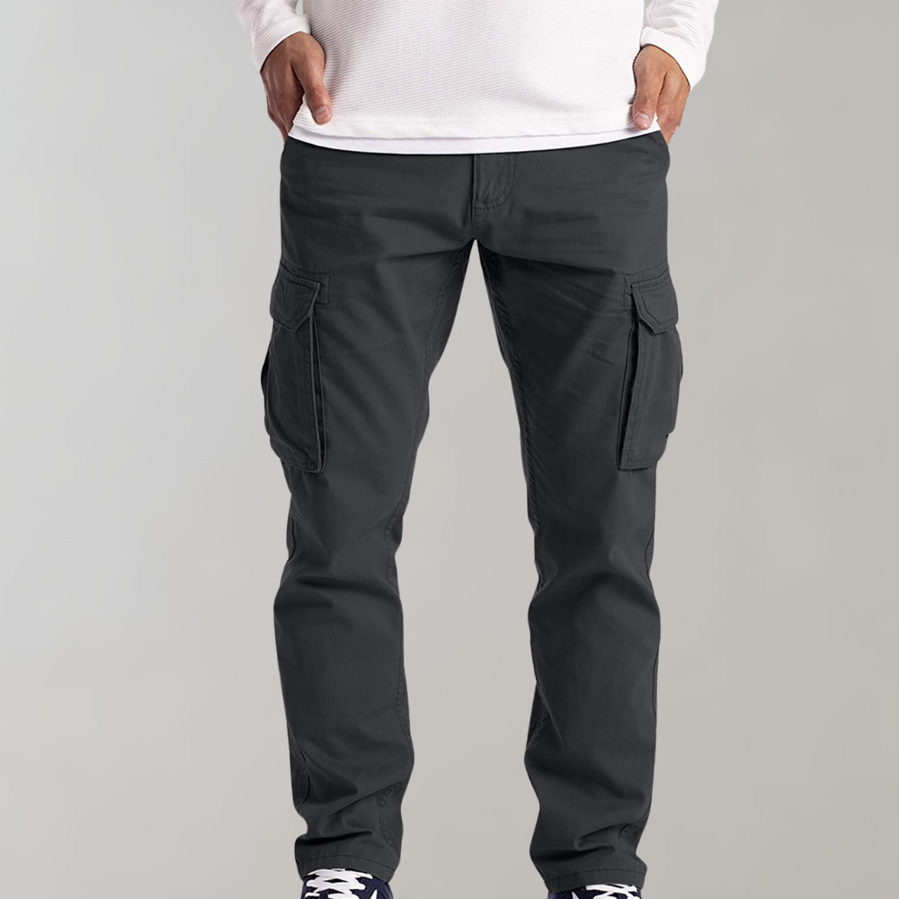 Heren Cargo Broek – Casual Outdoor Stijlvolle Werkbroek met Ruime Zakken