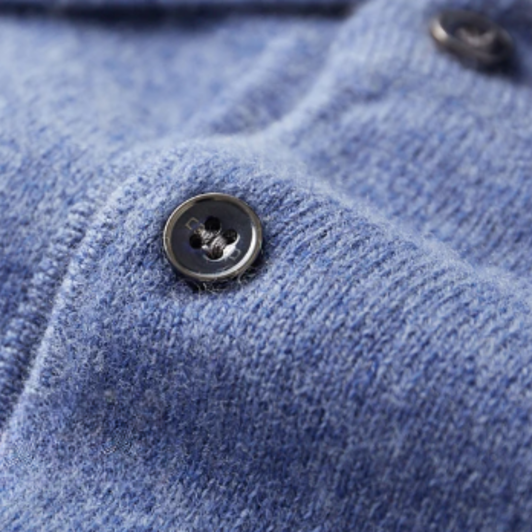 Heren Luxe Wol Polo Trui – Stijlvolle Klassieke Lange Mouwen voor Elke Gelegenheid