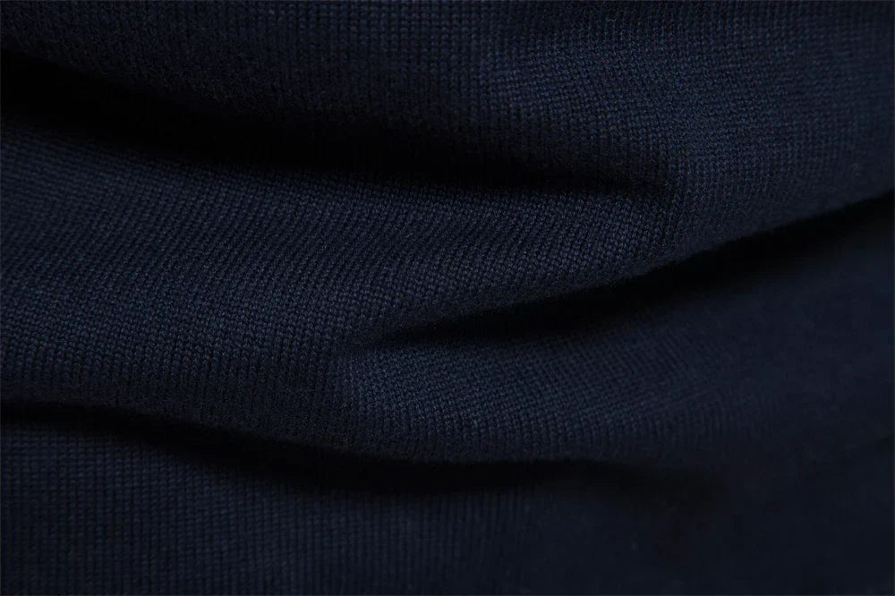 Heren Gebreide Trui met Kwart-Rits – Modieuze Streepdesign – Casual & Zakelijk