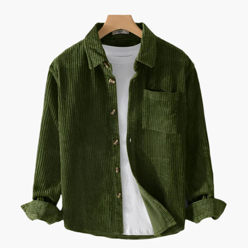 Heren Corduroy Overhemd Casual Stijlvol Voor Dagelijks Gebruik