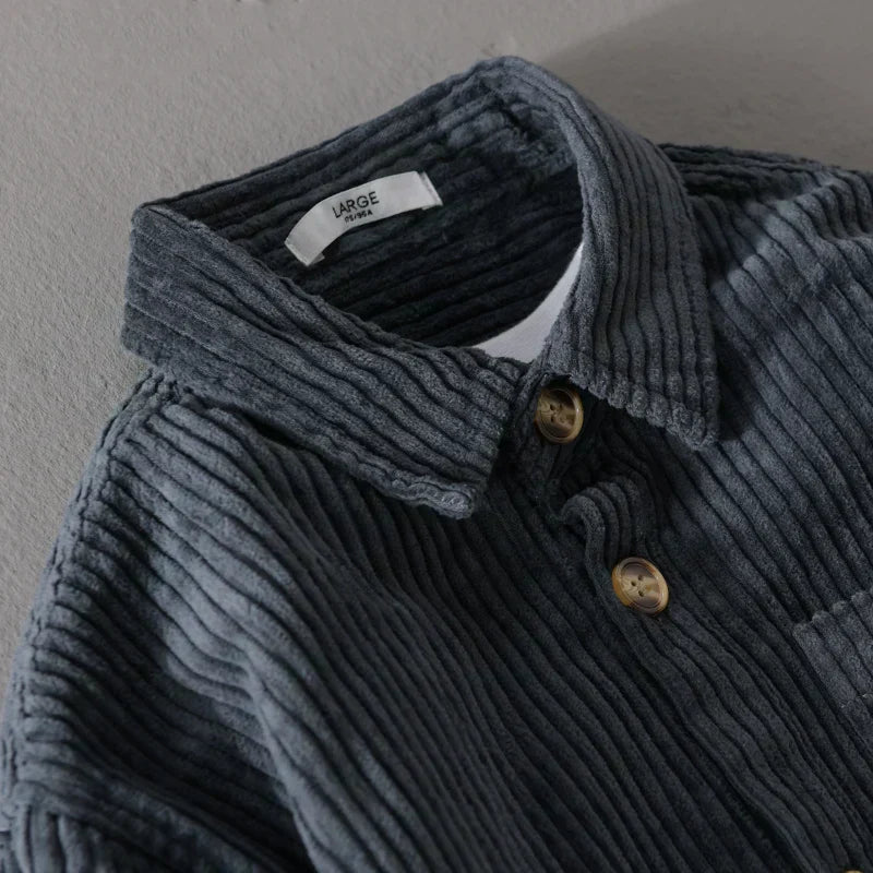 Heren Corduroy Overhemd Casual Stijlvol Voor Dagelijks Gebruik