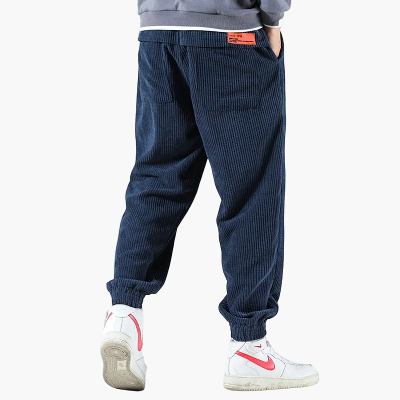 Heren Comfortabele Corduroy Joggingbroek Relaxed Fit voor Vrije Tijd en Sport