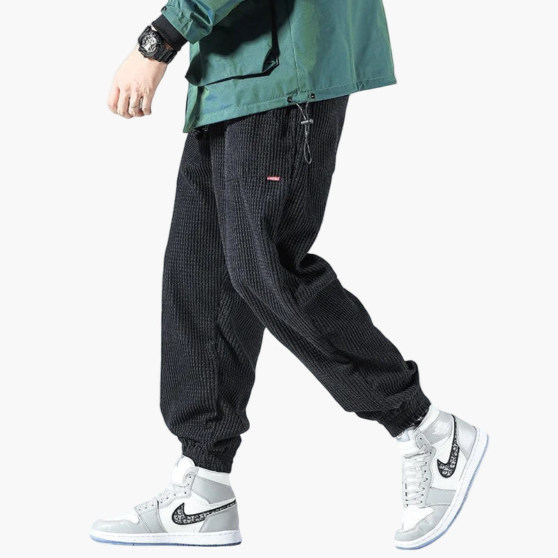 Heren Comfortabele Corduroy Joggingbroek Relaxed Fit voor Vrije Tijd en Sport