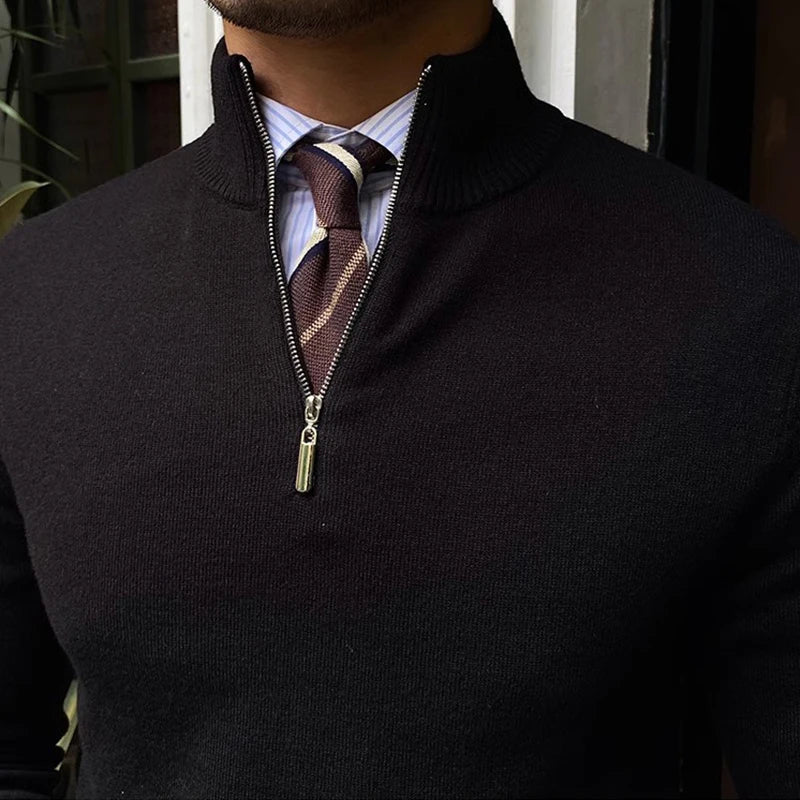 Heren Half-Zip Trui Modern Zakelijk & Casual Stijlvol Comfort