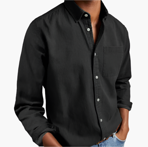 Heren Casual Denim Overhemd – Stijlvol Button-Down voor Dagelijks Gebruik