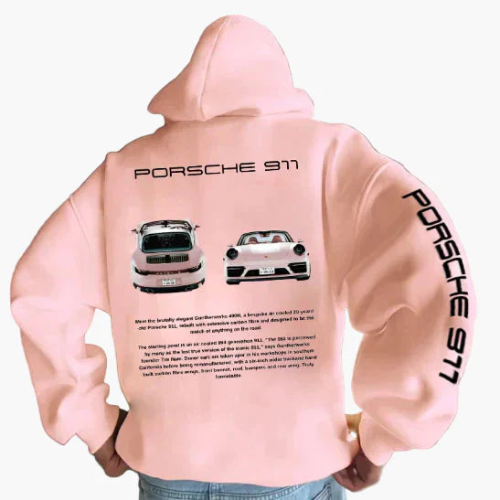 Unisex Porsche 911 GT3 RS Racing Hoodie – Sportieve Auto-Liefhebbers Hoodie voor Dames en Heren