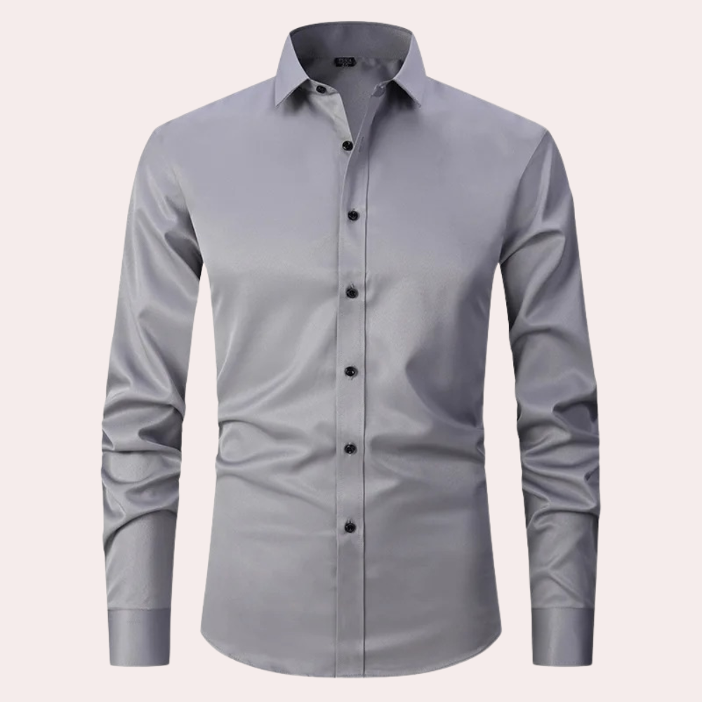 Heren Klassiek Stretch Overhemd – Slim Fit, Zakelijk & Casual Stijlvol Shirt