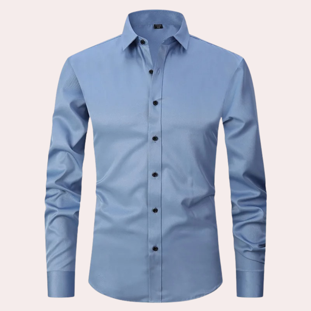 Heren Klassiek Stretch Overhemd – Slim Fit, Zakelijk & Casual Stijlvol Shirt