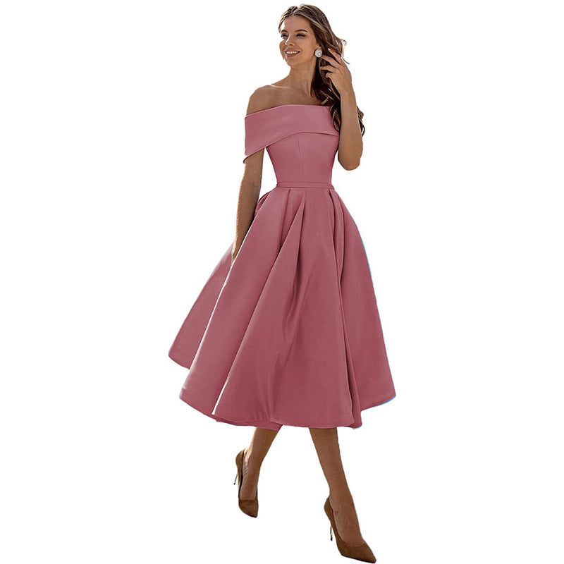 Charlotte – Modieuze Strapless Zijden Feestjurk