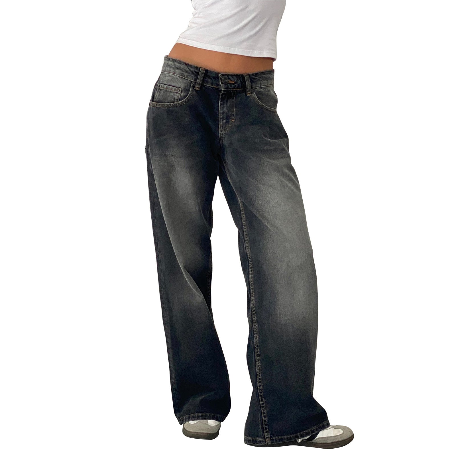 Vanessa – Brede Denim Broek met Vrouwelijke Snit