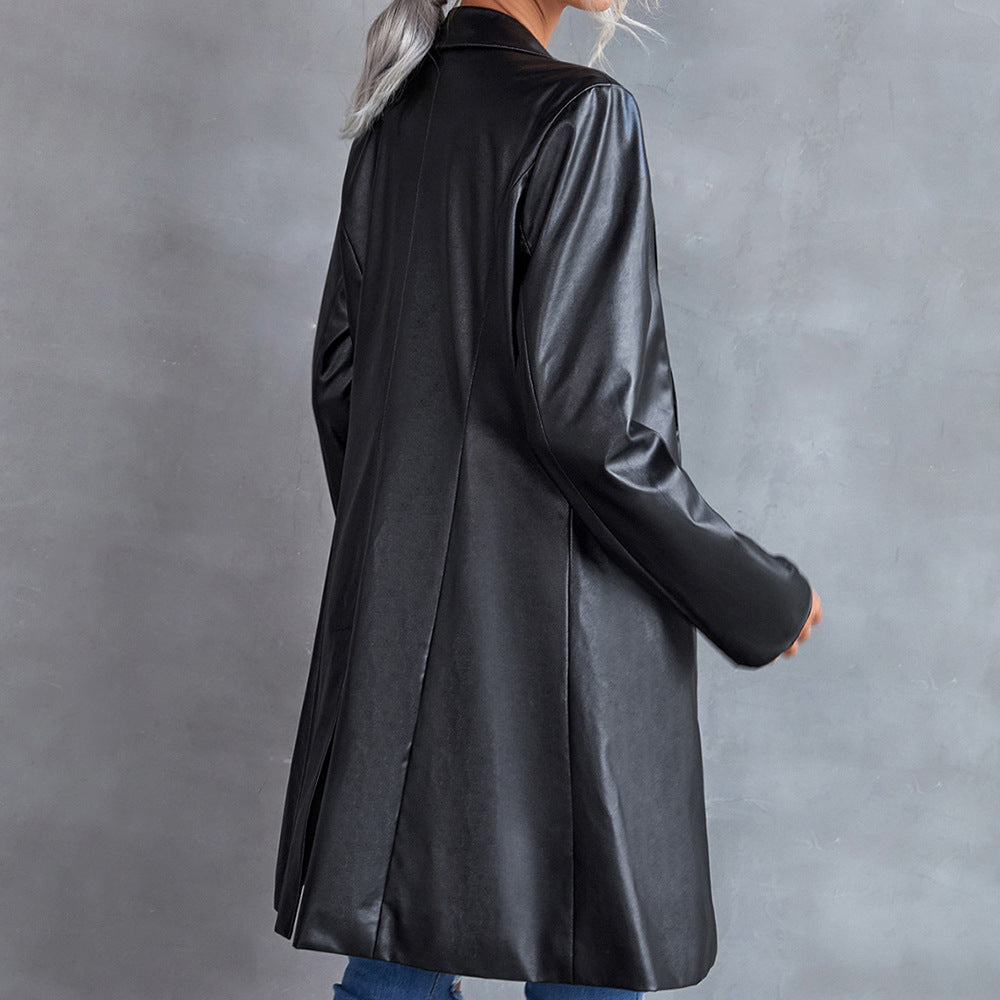 Joanne – Lange Slim Windjack Blazer Top voor Dames