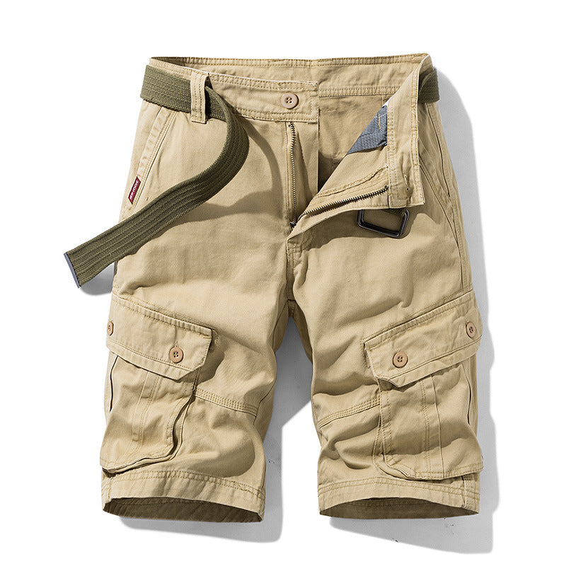 Heren Cargo Shorts met Riem – Functionele Korte Broek met Zakken en Ritssluiting