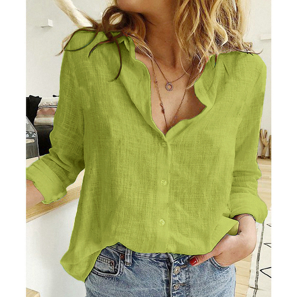 Dames Casual Blouse met Losvallende Pasvorm en Diepe V-Hals – Voor Een Relaxte en Vrouwelijke Look