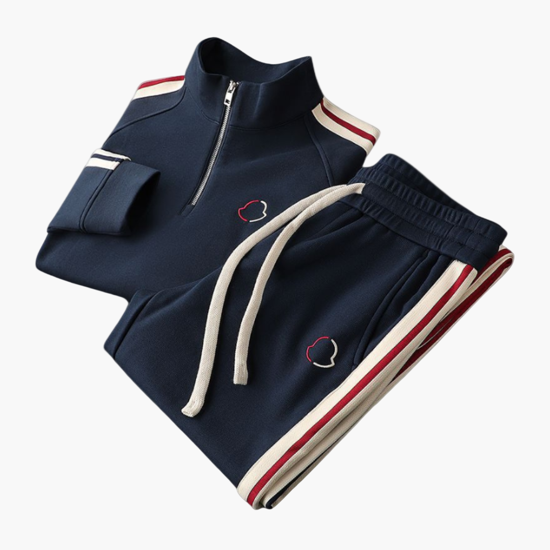 Heren Joggingpak Sportief & Casual – Comfortabele Set met Halve Rits