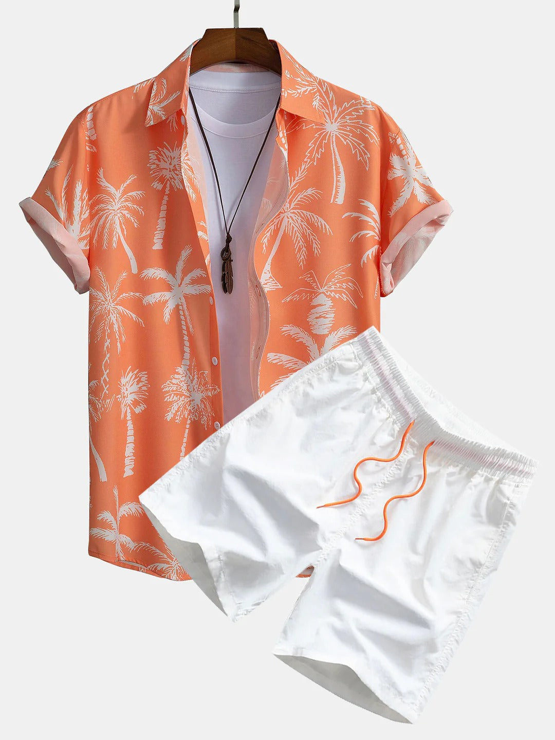 Heren Zomerset – Trendy Abstract Overhemd en Korte Broek – Casual Stijl voor Vakantie en Vrije Tijd