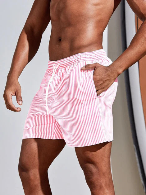 Heren Zwemshort met Streeppatroon – Comfortabele Strandshort voor Zomer en Vakantie