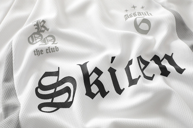 Heren Hip Hop Streetwear T-shirt met Gotisch Letterdesign voor Urban Lifestyle